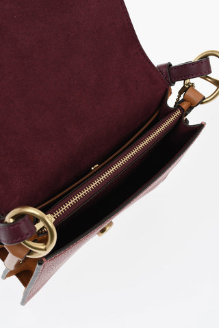 Two-Tone Leather And Suede Shoulder Bag