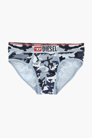 Cotton Briefs with Camouflage Print