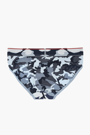 Cotton Briefs with Camouflage Print