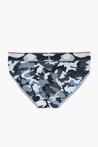 Slip in Cotone Motivo Camouflage