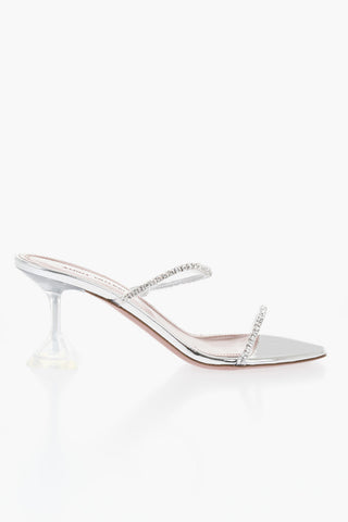 Sandali in Pelle Lamè GILDA con Cristalli 7cm