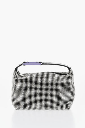 Leather Handbag MOON with All-Over Crystals