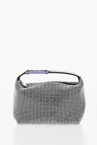 Leather Handbag MOON with All-Over Crystals