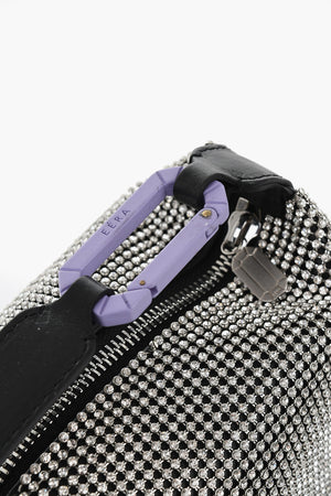 Leather Handbag MOON with All-Over Crystals