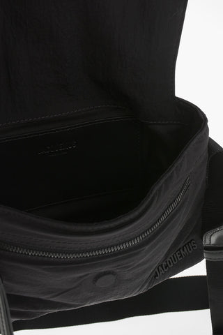 Crepe Fabric Crossbody Bag