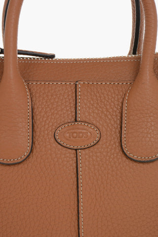 Hammered Leather Handbag With Removable Shoulder Strap