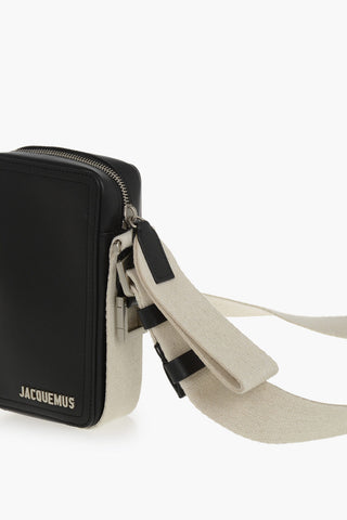 Ledertasche Mit Stoffriemen
