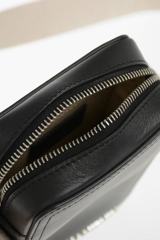 Ledertasche Mit Stoffriemen