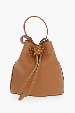 Leather Bucket Bag With Strap