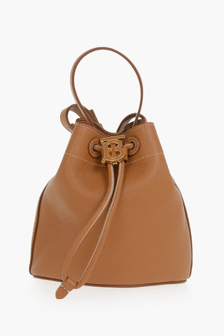 Leather Bucket Bag With Strap