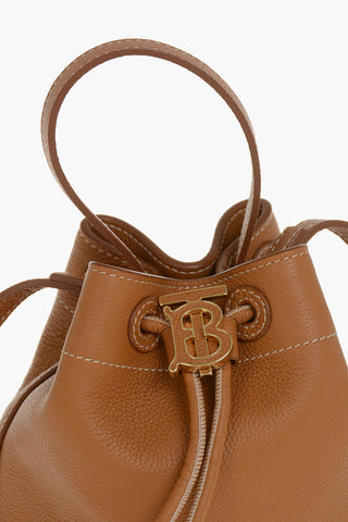 Leather Bucket Bag With Strap