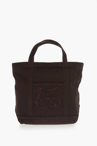 Mini Cotton Tote Bag with Embossed Monogram and Removable Strap