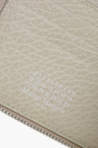 MM11 Hammered Leather Wallet with Zip Closure