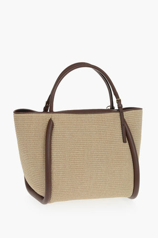 Tote Bag THE BUMPER 31 Aus Raffia Mit Lederbesätzen