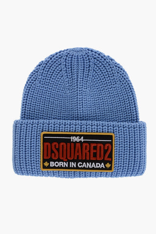 Wool Beanie With Embroidered Patch