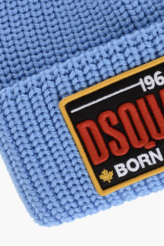 Wool Beanie With Embroidered Patch