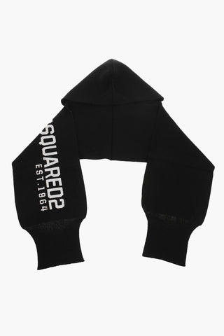 Wool Scarf with Jacquard Logo