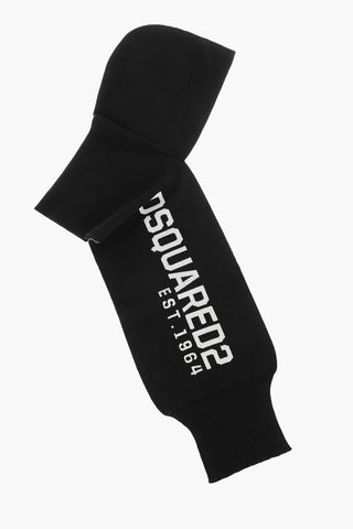 Wool Scarf with Jacquard Logo