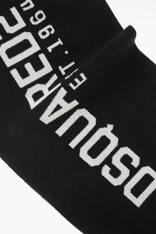 Wool Scarf with Jacquard Logo