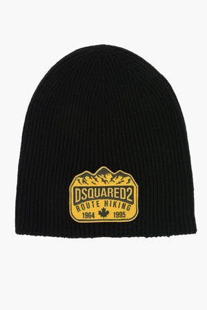 Wool Beanie With Embroidered Patch