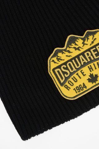Wool Beanie With Embroidered Patch