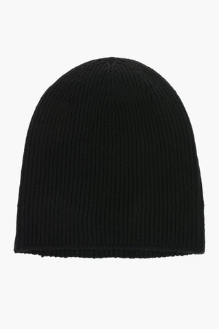 Wool Beanie With Embroidered Patch
