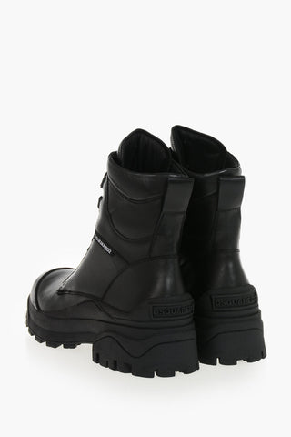 Leather Lace-Up Ankle Boots URBAN with Rubber Sole