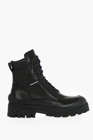 Leather Lace-Up Ankle Boots URBAN with Rubber Sole