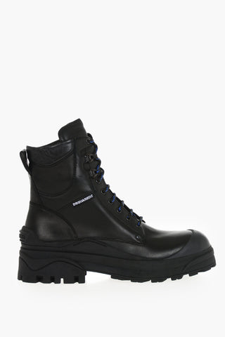 Leather Lace-Up Ankle Boots URBAN with Rubber Sole