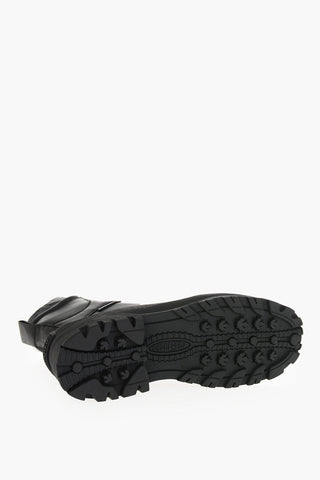 Leather Lace-Up Ankle Boots URBAN with Rubber Sole