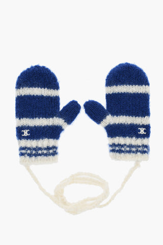 Two-Tone Mixed Mohair Mittens