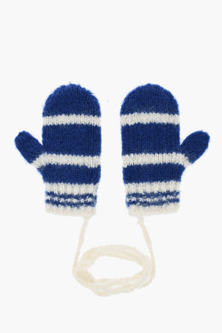 Two-Tone Mixed Mohair Mittens