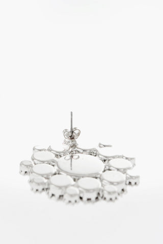 Asymmetric ROSE Earrings with Crystals