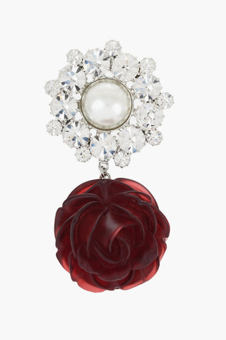 Orecchini Asimmetrici ROSE con Cristalli