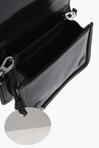 Handtasche aus gebürstetem Leder mit abnehmbarem Schulterriemen