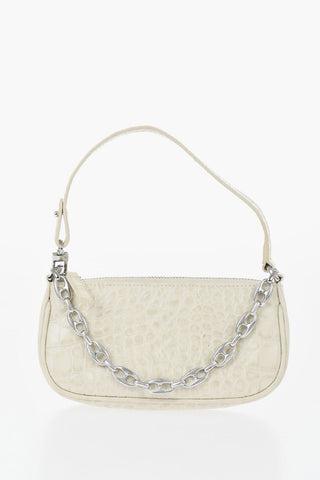 Leather Mini Bag with Crocodile-Effect Embossing