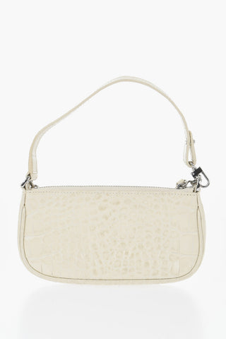 Leather Mini Bag with Crocodile-Effect Embossing