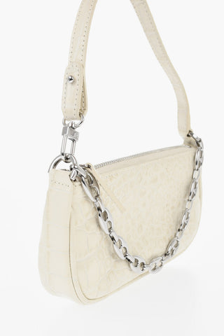 Leather Mini Bag with Crocodile-Effect Embossing