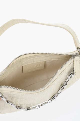Leather Mini Bag with Crocodile-Effect Embossing