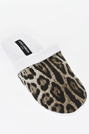 Cotton Terry Slippers LEOPARDO With Animal Print