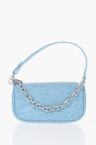 Leather Mini Bag with Crocodile-Effect Embossing