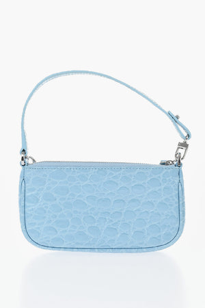 Leather Mini Bag with Crocodile-Effect Embossing