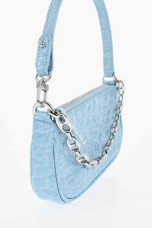 Borsa Mini in Pelle Goffrata Effetto Coccodrillo