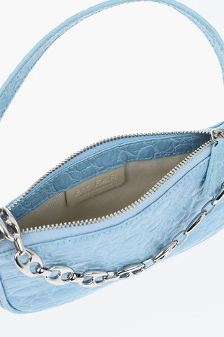 Leather Mini Bag with Crocodile-Effect Embossing