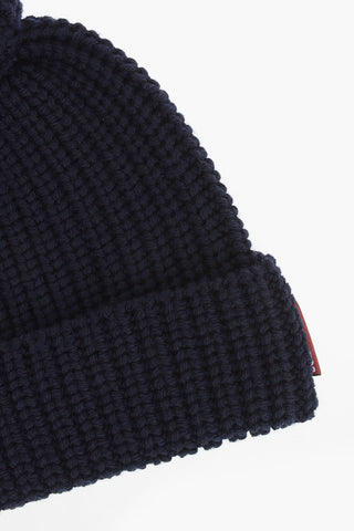 Wool Beanie with Pom-Pom