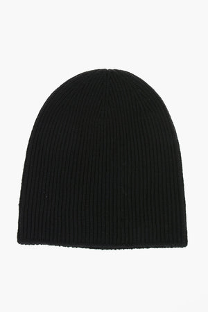 Wool Beanie with Logo Patch