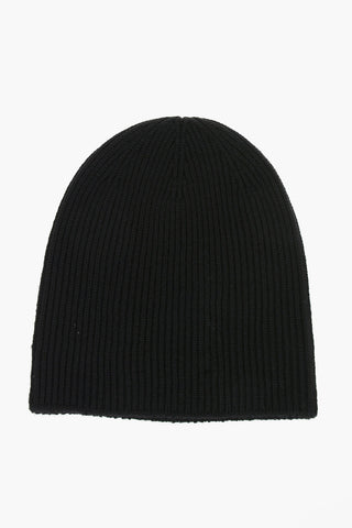 Wool Beanie with Logo Patch