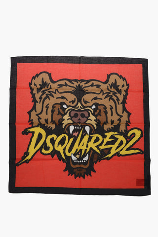 Cotton Foulard BEAR with Pattern