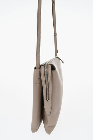 Leather Crossbody Bag TWIN with 2 Compartments