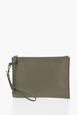 Leather Envelope Bag SAGE with Wrist Strap